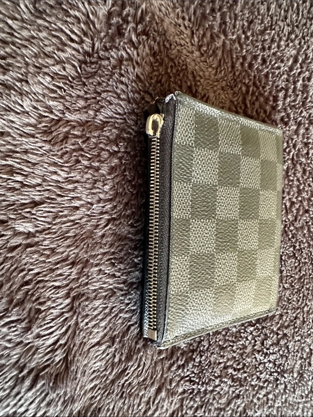 Louis Vuitton Damier Compact Zip Wallet BLACK (AUTHENTIC)
